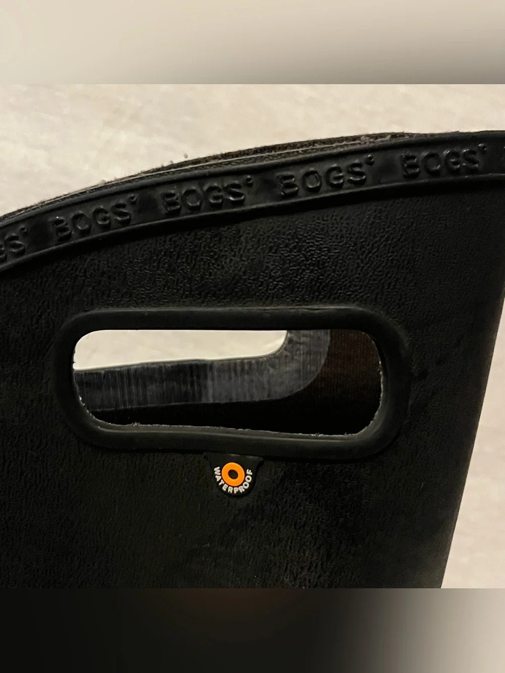 Bogs Black Waterproof Tall Pull-On Rain Boots with Easy Handles